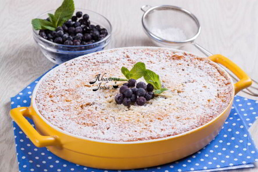 Рецепт манник с черной смородиной
