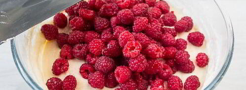 манник с малиной. Шаг 4