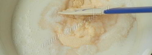 манник с яблоками на кефире. Шаг 3