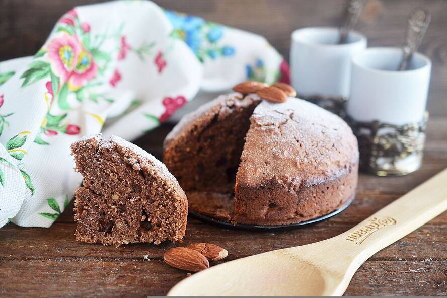 Рецепт постный шоколадный манник с миндалем