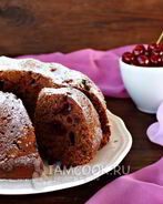 Шоколадный манник с вишней