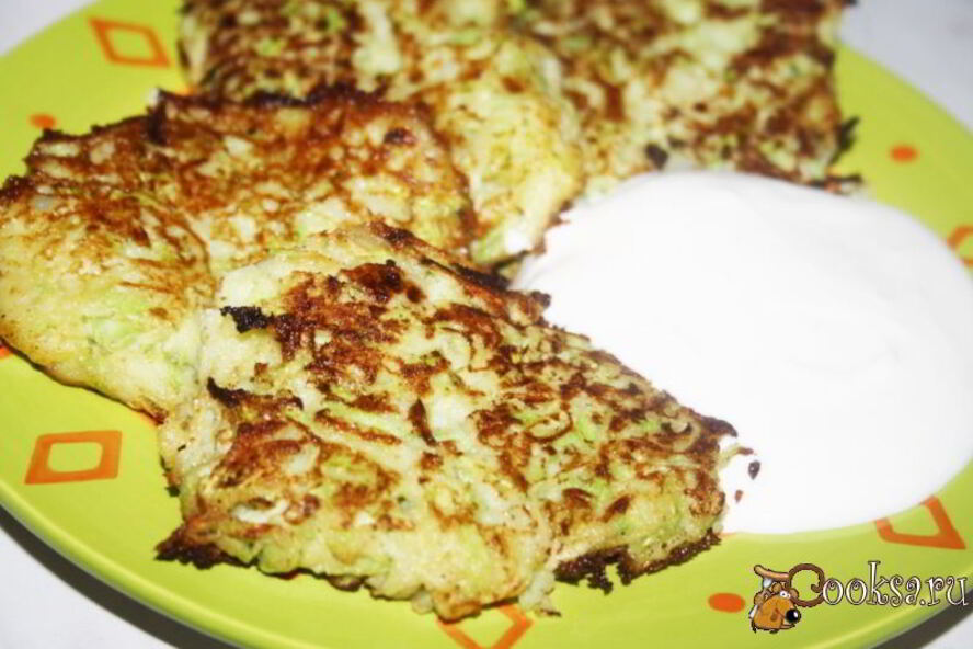 Рецепт кабачковые оладьи с кукурузной мукой