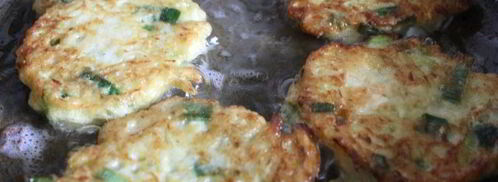 кабачковые оладьи с зеленым луком. Шаг 7