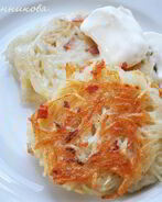 Картофельные оладьи с беконом