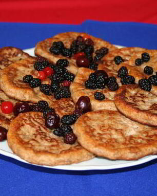 Низкокалорийные оладьи с пшеничными отрубями