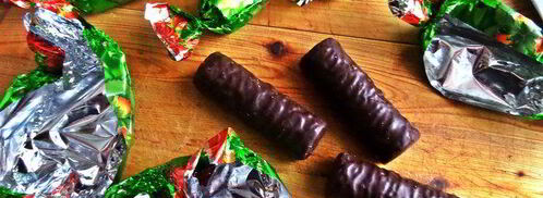 оладьи банановые с конфетами. Шаг 3