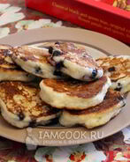 Оладьи без яиц с ягодами