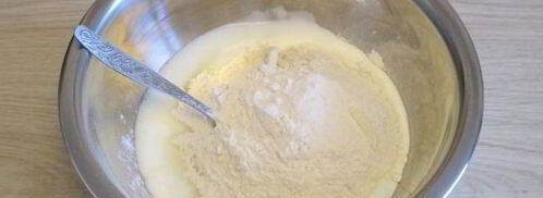 оладьи без яиц с ягодами. Шаг 6