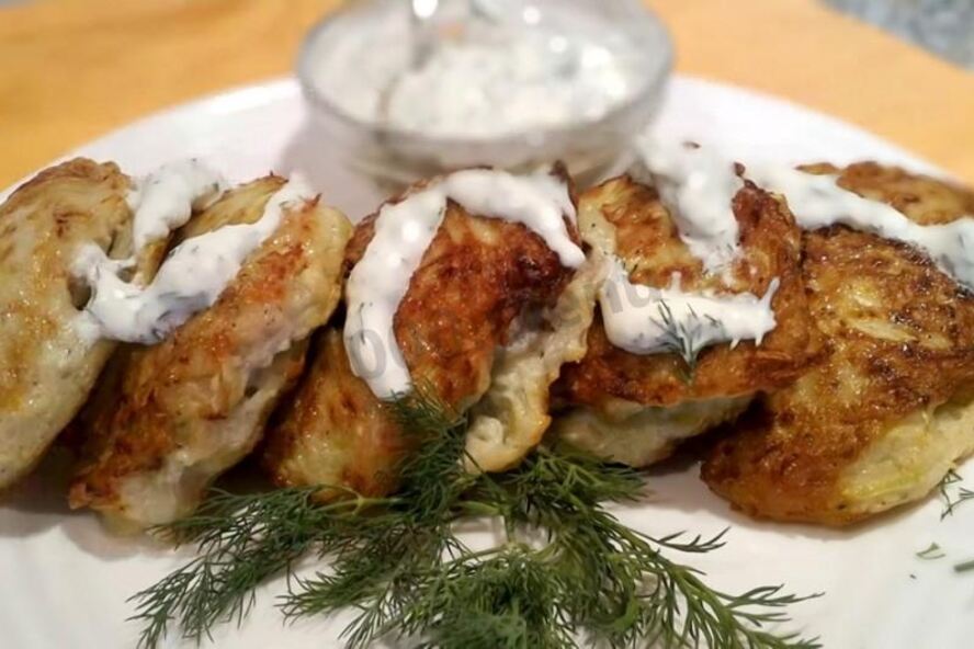 Рецепт оладьи из кабачков и фарша на воде