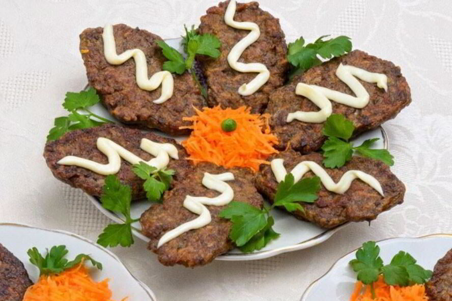 Рецепт оладьи из печени с морковью