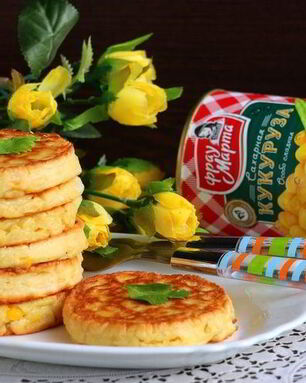 Оладьи из сладкой кукурузы