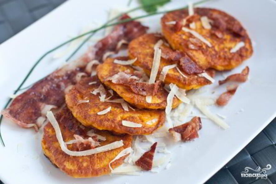 Рецепт оладьи из тыквы с сыром