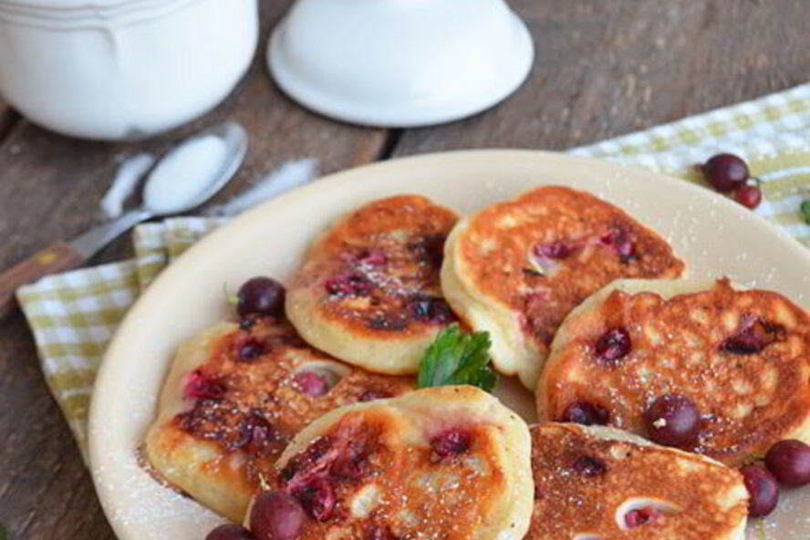 Рецепт оладьи с крыжовником