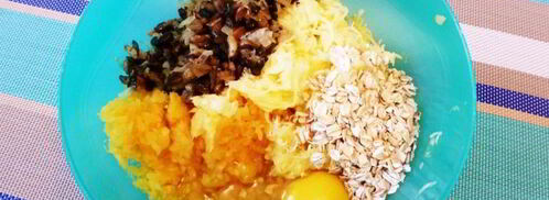 овощные оладьи с шампиньонами. Шаг 4