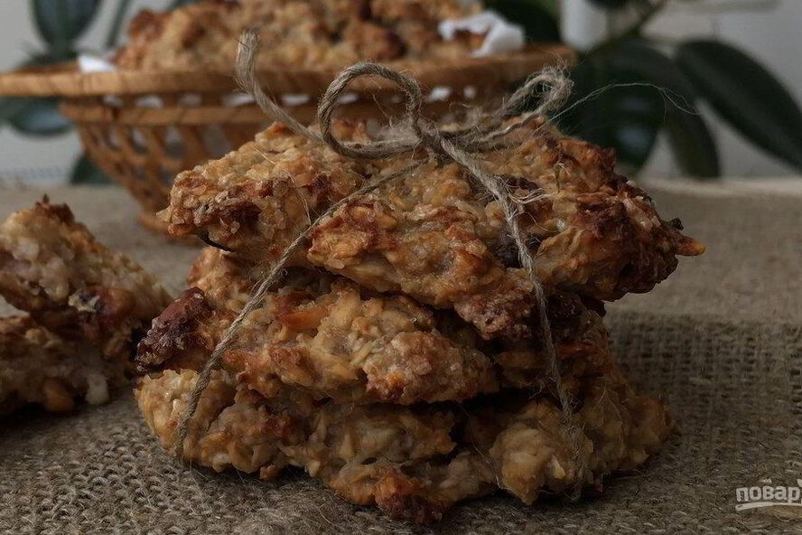 Рецепт домашнее овсяное печенье без муки
