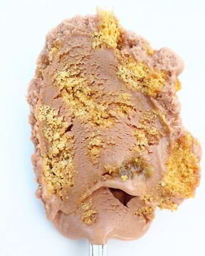 Мороженое с молочным шоколадом, коньячным изюмом и печеньем Biscoff