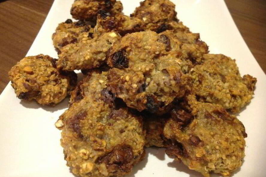 Рецепт овсяное печенье из бананов