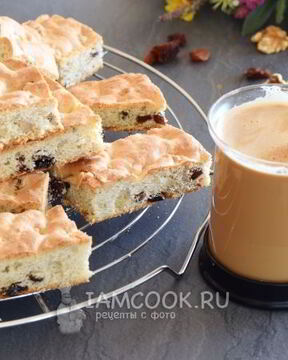 Печенье Мазурка с грецкими орехами и изюмом