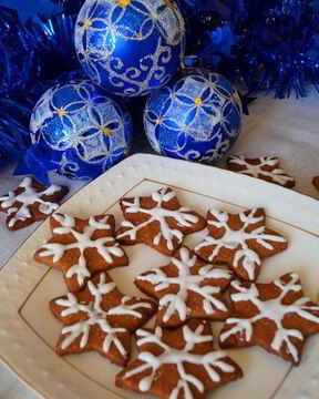 Печенье Снежинки в подарок друзьям и близким к Новому году