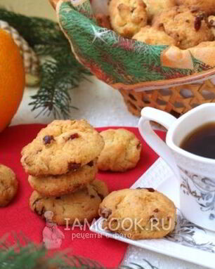Рождественское печенье с клюквой