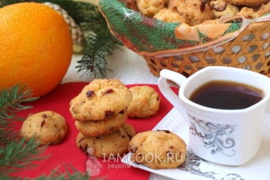 Рецепт рождественское печенье с клюквой