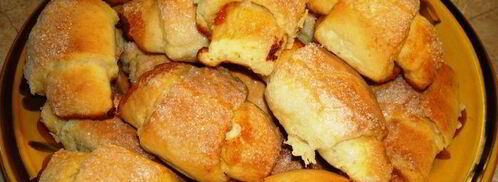 творожные рогалики с абрикосами. Шаг 5