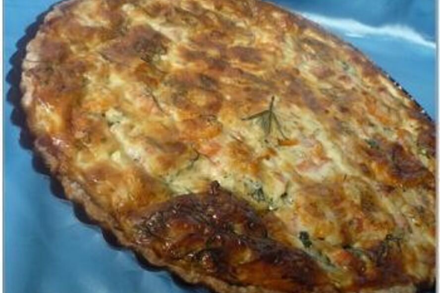 Рецепт киш с кабачками и семгой