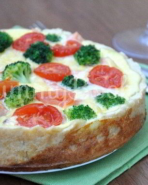 Киш с семгой