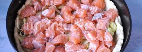 киш с семгой. Шаг 10