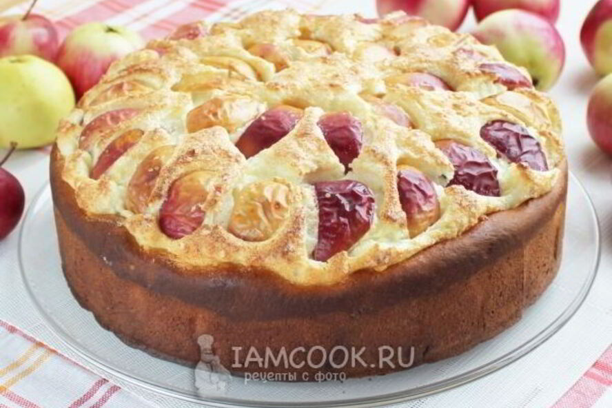 Рецепт манный пирог с фруктами