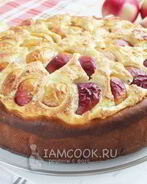 Манный пирог с фруктами