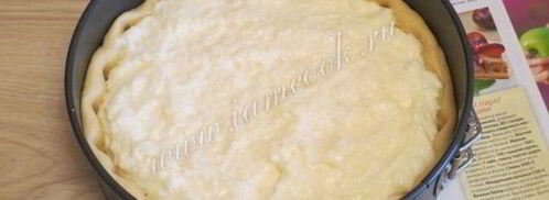 манный пирог с фруктами. Шаг 14