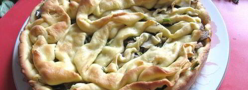 пирог из заварного теста с грибами. Шаг 12