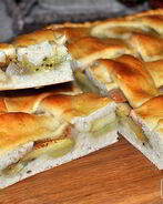 Пирог с фруктами из теста без подъема