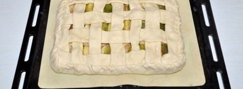 пирог с фруктами из теста без подъема. Шаг 4