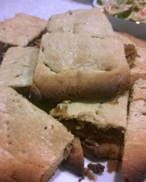 Пирог с капустой на творожном тесте