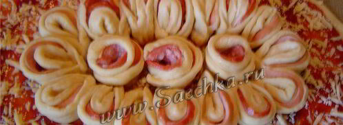 пирог с колбасой. Шаг 7