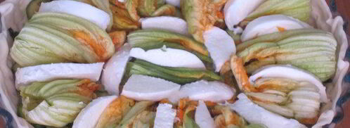 пирог с цветками цукини и моцареллой. Шаг 8