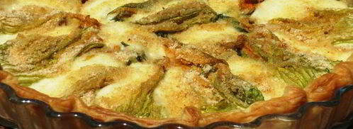 пирог с цветками цукини и моцареллой. Шаг 10