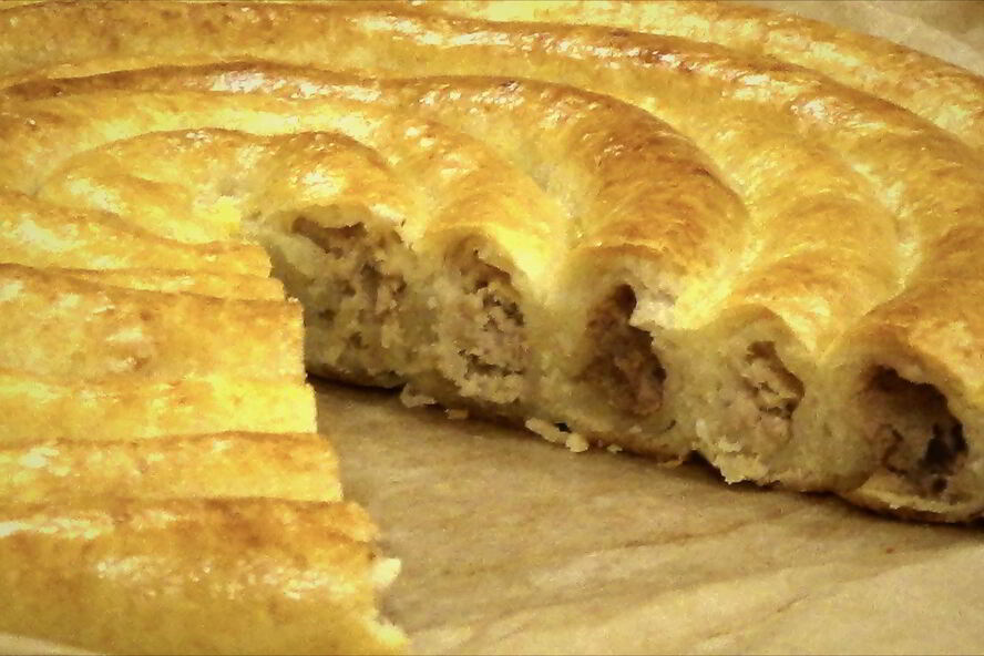 Рецепт пирог спиральный из творожного теста