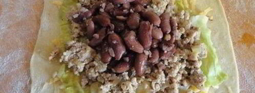 пироги с мясом, капустой и фасолью. Шаг 7