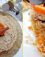 Постный морковный пирог с штройзелем