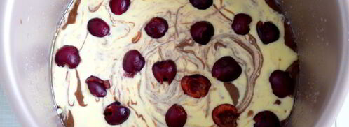 шоколадно-творожный пирог с черешней. Шаг 9