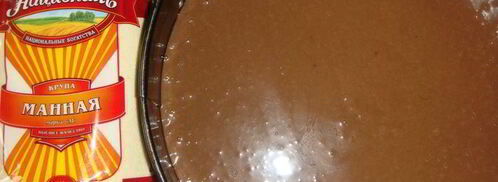 шоколадный пирог с манным кремом. Шаг 3