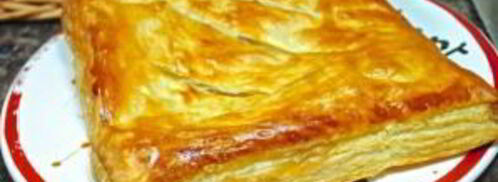 слоеный пирог с сыром и колбасой. Шаг 5