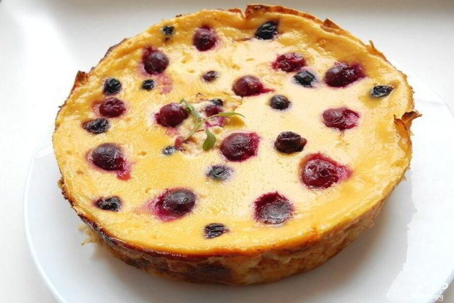 Рецепт слоеный пирог с ягодами