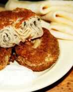 Блинчатые пирожки с грибами Улитки