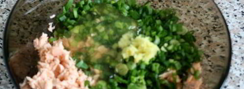 китайские пирожки с лососем. Шаг 8