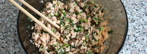 китайские пирожки с лососем. Шаг 9