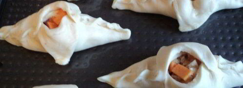 пирожки с орехами на слоеном тесте. Шаг 3